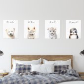 Winterdieren Genderneutraal Baby shower Cadeau Muurkunst Sets (Slaapkamer)