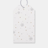 Winterdieren Genderneutraal Baby shower Cadeaulabel (Achterkant)