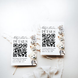 Winterdieren Genderneutraal Baby shower DETAILS Informatiekaartje