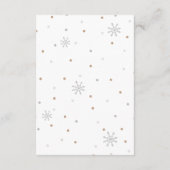 Winterdieren Genderneutraal Baby shower DETAILS Informatiekaartje (Achterkant)