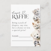 Winterdieren Genderneutraal Baby shower Informatiekaartje (Voorkant)