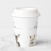 Winterdieren Genderneutraal Baby shower Papieren Bekers (Rechts)