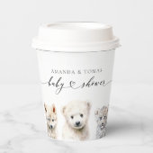Winterdieren Genderneutraal Baby shower Papieren Bekers (Voorkant)