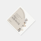 Winterdieren Genderneutraal Baby shower Servet (Hoek)