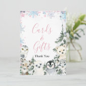 Winterdieren Geslacht Kaarten en cadeaus onthullen (Staand voorkant)