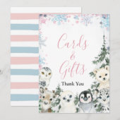 Winterdieren Geslacht Kaarten en cadeaus onthullen (Voorkant / Achterkant)