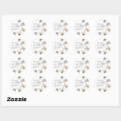 Winterdieren Geslachtsneutrale Poppen Baby shower Ronde Sticker (Vel)