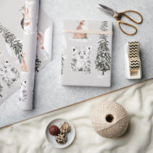 Winterdieren Grijze Baby Shower
