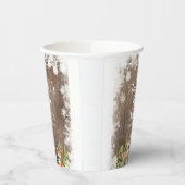 Winterdieren Hout Sneeuwvlokken Baby shower Papieren Bekers (Links)