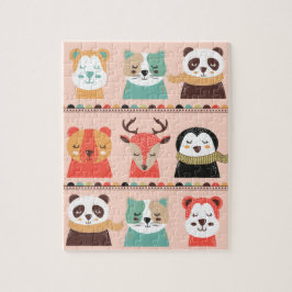 Winterdieren Jigzaag Puzzle Legpuzzel