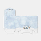 Winterdieren koud buiten Baby shower Bedankdoosjes (Uitgevouwen)