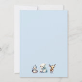 Winterdieren koud buiten Baby shower Kaart (Achterkant)