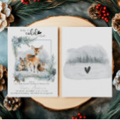 Winterdieren koud buiten Baby shower Kaart