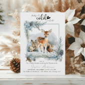 Winterdieren koud buiten Baby shower Kaart