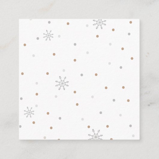 Winterdieren Luier Raffle Baby shower Informatiekaartje (Achterkant)