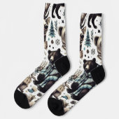  winterdieren patroon sokken (Links)