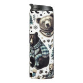 winterdieren patroon thermosbeker (Geroteerd rechts)