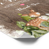 Winterdieren Rustieke Houten Gebed voor Baby Poster (Hoek)