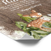 Winterdieren Sneeuwvlokken Hout Baby Sock Hunt Poster (Hoek)