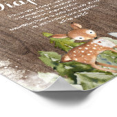 Winterdieren Sneeuwvlokken Hout Late Night Luiers Poster (Hoek)