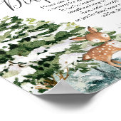 Winterdieren Sneeuwvlokken Late Night Luiers Poster (Hoek)