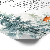 Winterdieren Sneeuwvlokken Late Night Luiers Poster (Hoek)