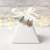 Winterdieren Snowy Forest Baby shower Bedankjes Labels