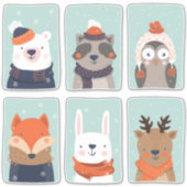Winterdieren stickers (Voorkant)