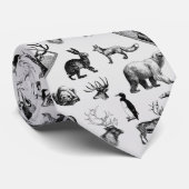 winterdieren stropdas (Opgerold)