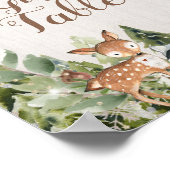 Winterdieren Woodland Floral Gifts Table Sign Poster (Hoek)