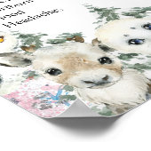 Winterdierenartikelen Geslacht onthullen oude vrou Poster (Hoek)