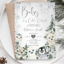 Winterdierenbosbessen met Baby shower