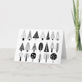 Winterdoedbomen Feestdagen Kaart