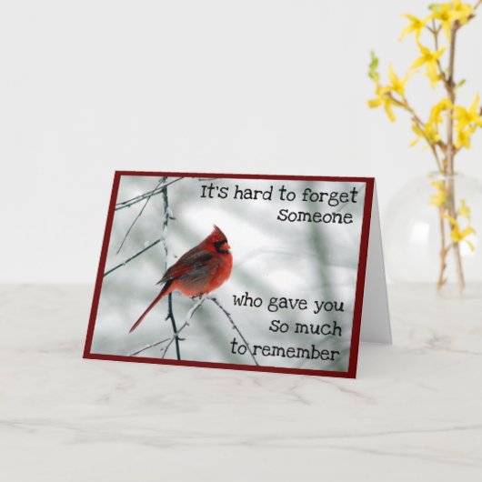 Winterdood van een bijzonder persoon kaart (Gele Bloem)