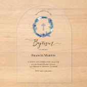 winterdoop acryl uitnodigingen (Voorkant)