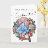 Winterdoop Godmother-voorstel Kaart (Gele Bloem)