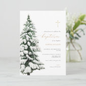 Winterdoop Uitnodiging Kerstdoop (Staand voorkant)