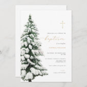 Winterdoop Uitnodiging Kerstdoop (Voorkant / Achterkant)