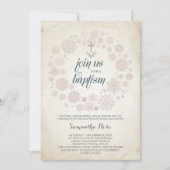 Winterdoop uitnodiging Sjabloon, meisje (Voorkant)