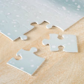 Winterdorp: besneeuwd landschap legpuzzel (Zijkant)