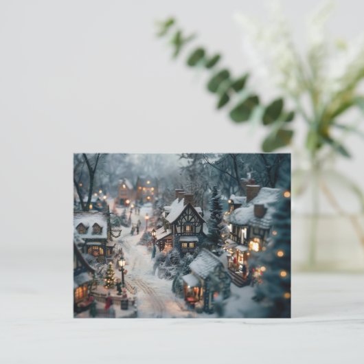 Winterdorp Briefkaart (Staand voorkant)