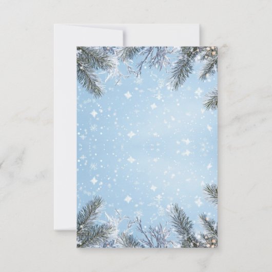 Winterdorp en Kerstsneeuwfeest Kaart (Achterkant)