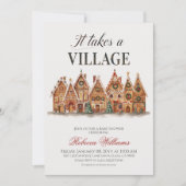 Winterdorp genderneutraal Baby shower Kaart (Voorkant)