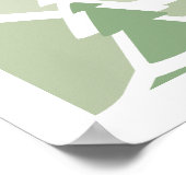 Winterdorp, huizen met rode daken aangepaste Poste Poster (Hoek)