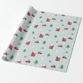 Winterdorp Inpakpapier - Kerstcadeau (Uitgerold)