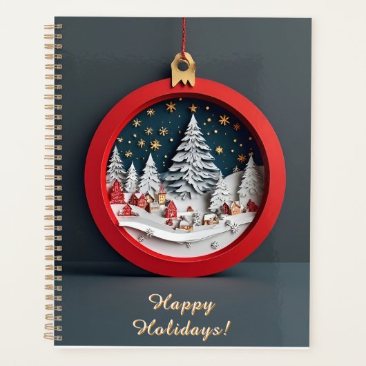 Winterdorp Papier Ornament Planner Cadeau (Voorkant)