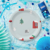 Winterdorp Papieren Bordje (Feest)