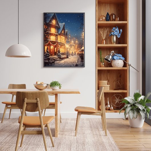  Winterdorp: Snowy Town Square Poster