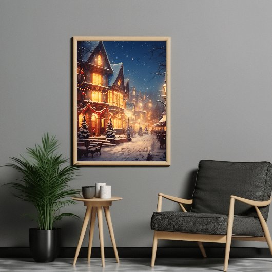 Winterdorp: Snowy Town Square Poster
