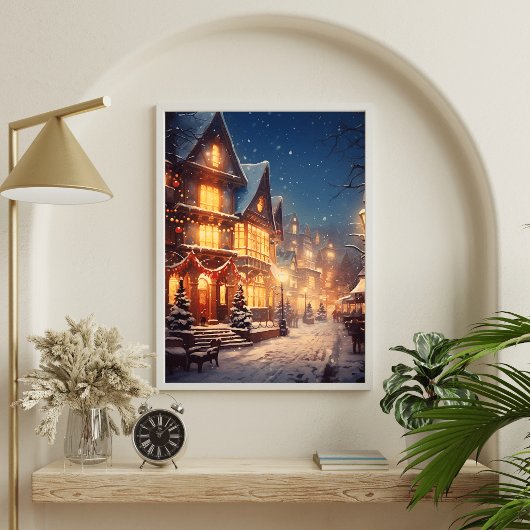 Winterdorp: Snowy Town Square Poster
